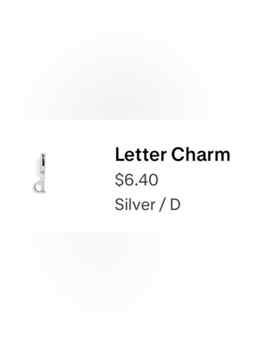 Wear Felicity - Silver Letter 'D' Charm Bracelet Accent